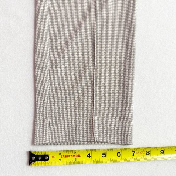 Croft & Barrow Womens Pull-on Stretch Houndstooth Pintuck Beige Ankle Pants Sz S - Picture 9 of 10